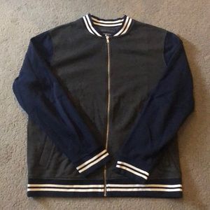 Zip up bomber sweatshirt